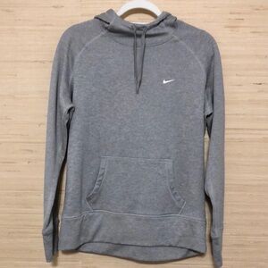 Nike Heathered Gray Therma-Fit Drawstring Hoodie Sweater Youth Large